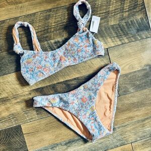 J Crew Textured Bikini Set